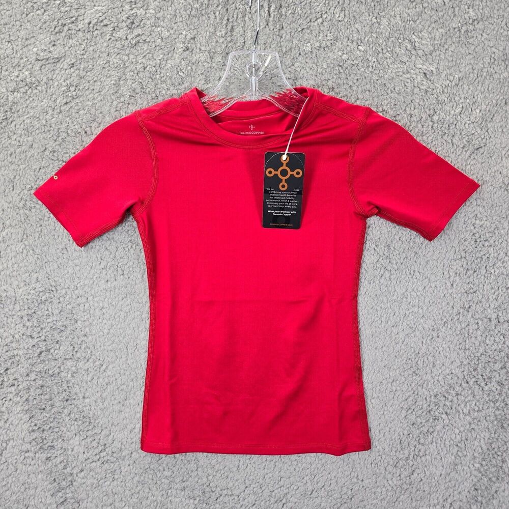 NWT Tommie Copper Red Short Sleeve Shirt Boy’s Size Small Compression TShirt